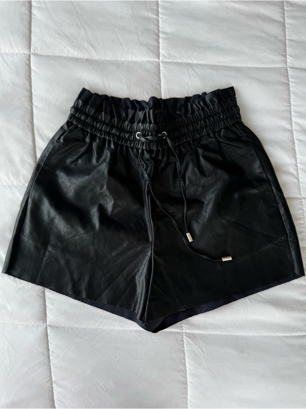 Faux Leather Shorts w/ Pockets